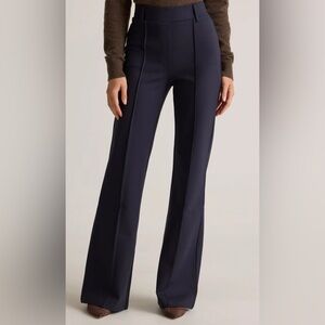 Never Worn Quince Navy Flare Trousers